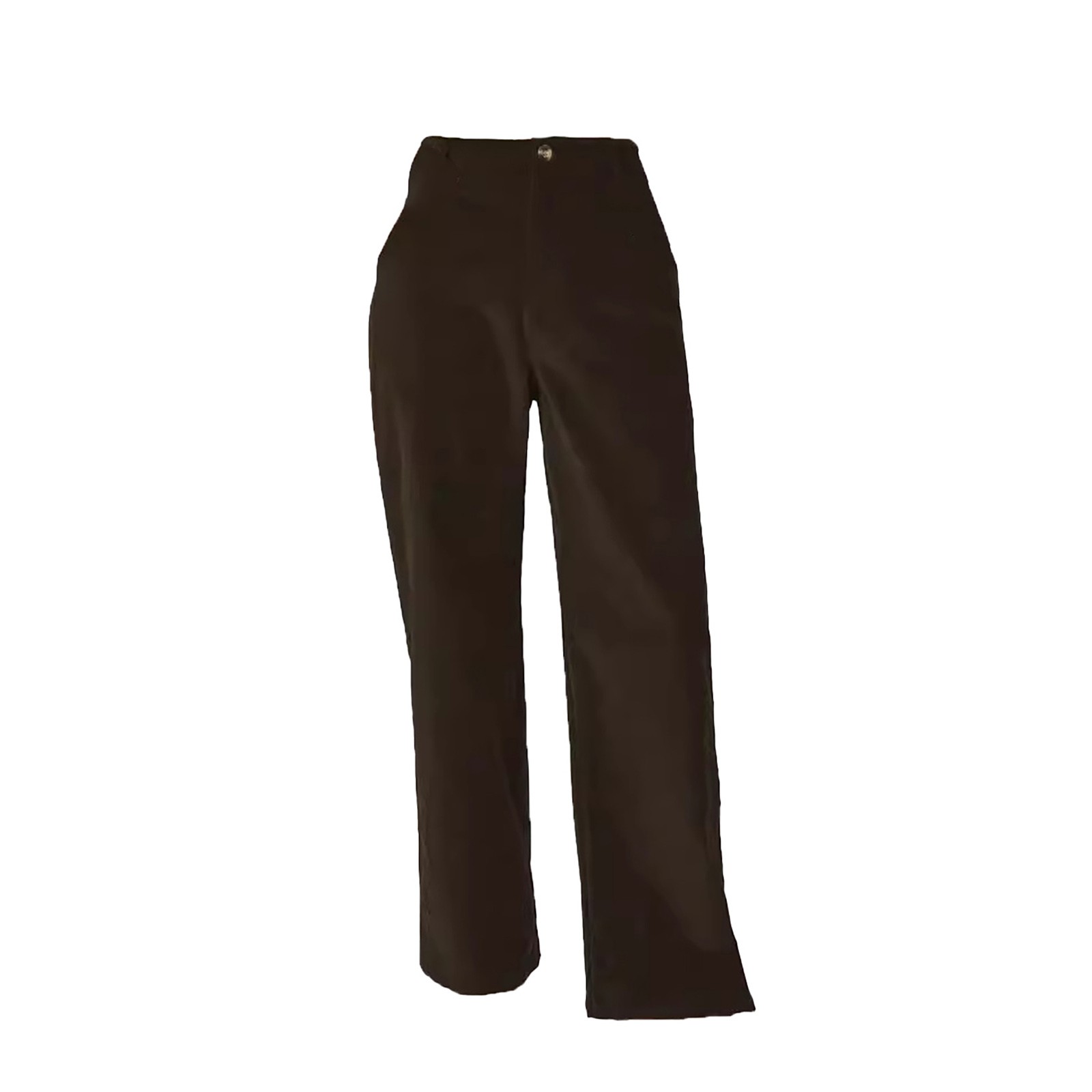 thumbnail image 2 of Pantalones anchos de pana vintage para mujer: cintura alta, parte trasera elástica, bolsillos laterales, corte recto para ropa informal, 2 of 6